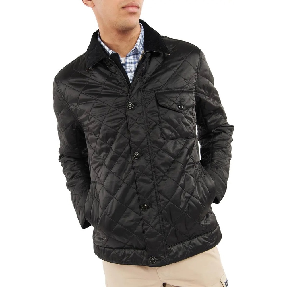 Men's Black Quilted Jacket